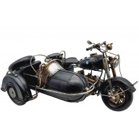 Модель  мотоцикла BMW с коляской, металл 36см