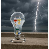 Термометр Галилео  - Lamp, высота 15 см, металл, стекло