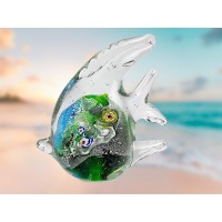 Стеклянная фигурка Рыбка в стиле Мурано. 12х11 см MiniGreen