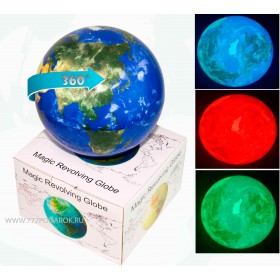 Магический вращающийся глобус настольный с подсветкой,  Материки и Океаны