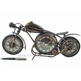 Мотоцикл с часами, 43 см, металл