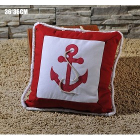 Декоративная подушка ЯКОРЬ 36 см, красный цвет