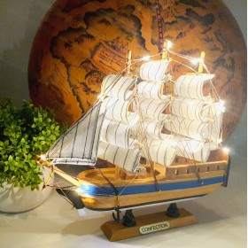 Корабль с подсветкой Confection,  22x24x5 см.  дерево E