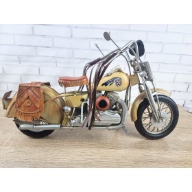 Фигурка мотоцикла YELLOW INDIAN MORTORCYCLE 43x16x23 см, металл. ручная работа ART966-Y