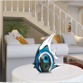 Стеклянная фигурка Рыбка в стиле Мурано. 23х6х21 см
