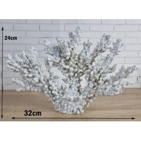 Декоративный Коралл на 32х4х24 см, WhiteNEW.  Морской декор