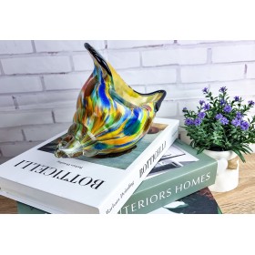 Морская ракушка . Стеклянная фигурка в стиле Мурано. (20X12х8см) YellowNew вес 950гр