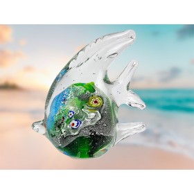 Стеклянная фигурка Рыбка в стиле Мурано. 12х11 см MiniGreen