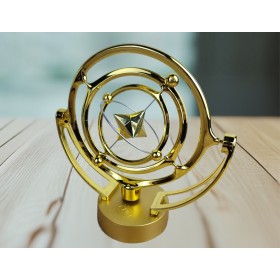 Маятник - вечный двигатель Космос GoldStar (24х24х10 см) пластик, работает от USB