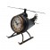 Модель вертолета с часами и тайником, металл 17*20*16 см  M031A